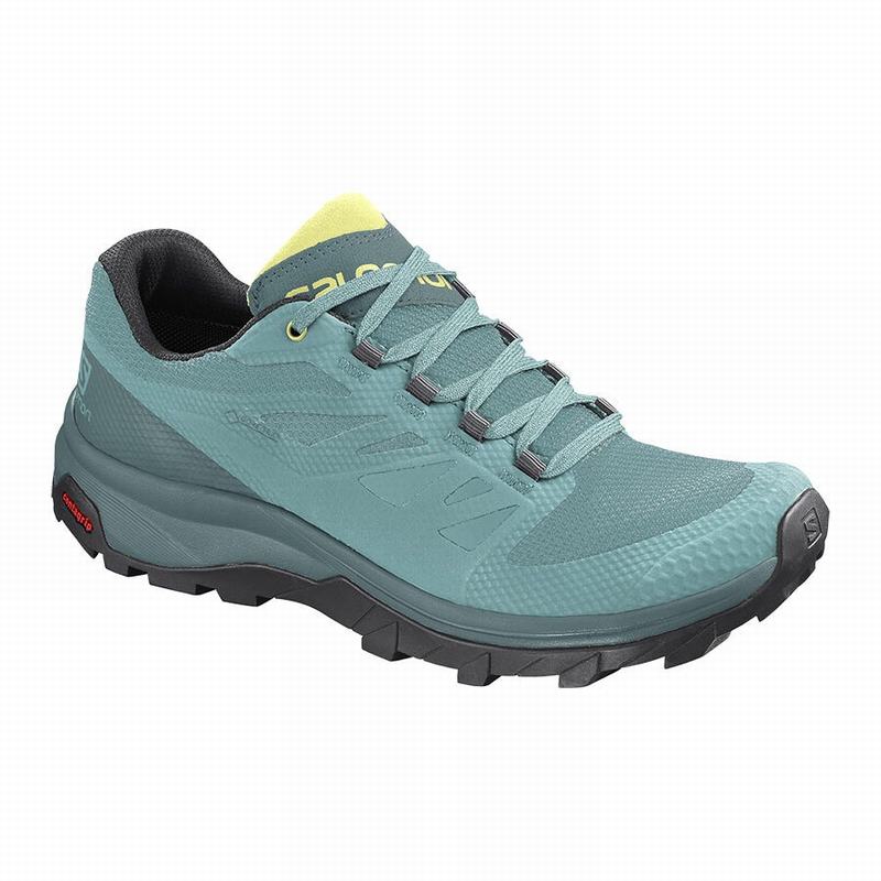 Salomon Israel OUTLINE GORE-TEX - Womens Hiking Shoes - Turquoise/Green (HPAF-64250)